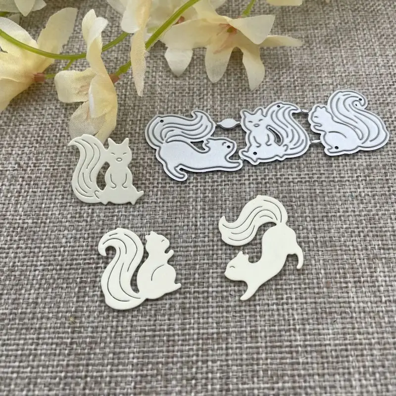 Squirrels Animals Metal Cutting Dies Scrapbooking Card Making Craft