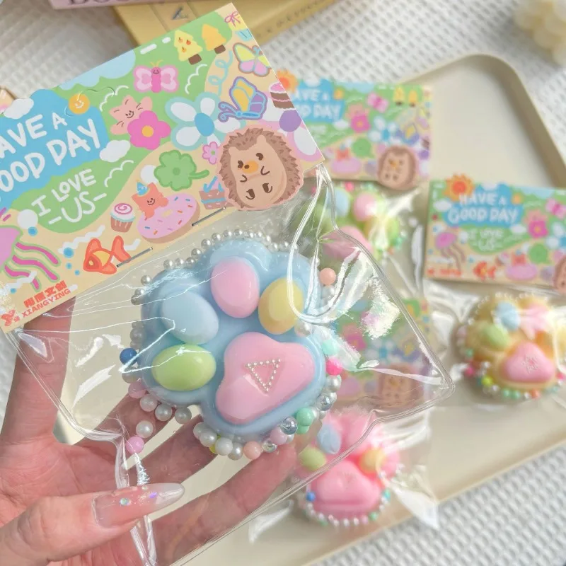 Soft Cat Paw Squishy Squeeze Toys for Kids Adult Stress Relief Pinch Decompression Cherry Blossoms Star Slow Rebound Stretch Toy