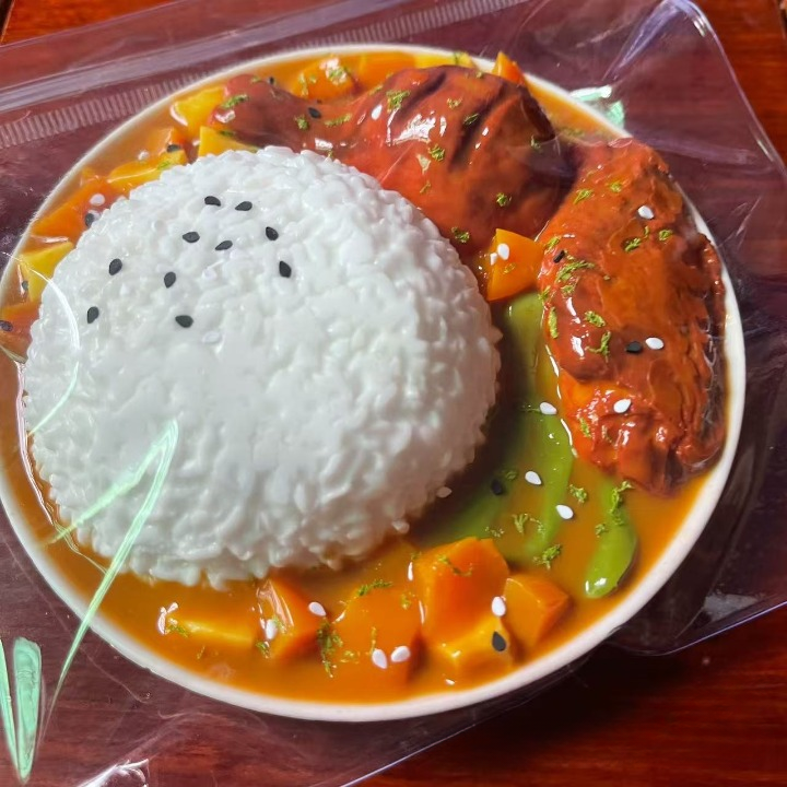 Realistic Chicken Rice Food Taba Squishy Stress Relief Sensory Fidget Toy Gift