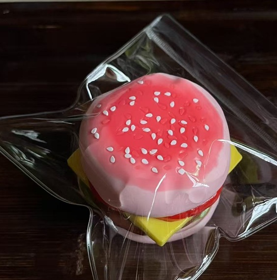 Soft Cheeseburger Food Taba Squishy Stress Relief Sensory Fidget Toy Gift
