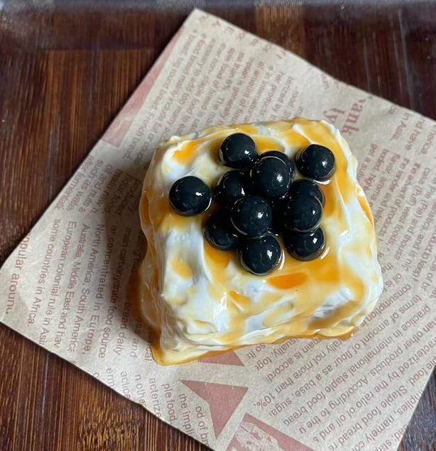 Boba Milk Tea Cake Food Taba Squishy Stress Relief Sensory Fidget Toy Gift