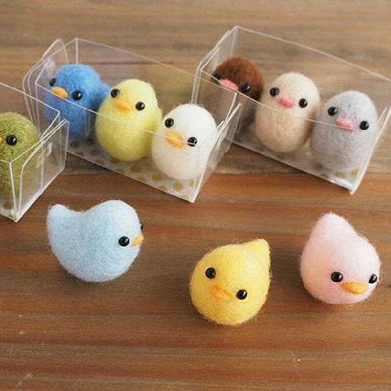 Cute Lovely Chick Wool Needle Felting Wool Felt Poked Needlecraft Kit