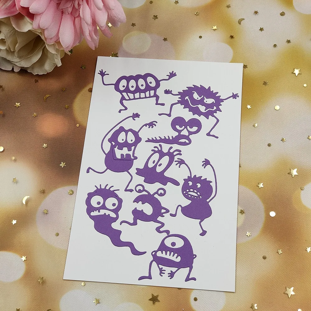 Halloween Silly Monsters Collection Metal Cutting Dies Scrapbook Card Craft