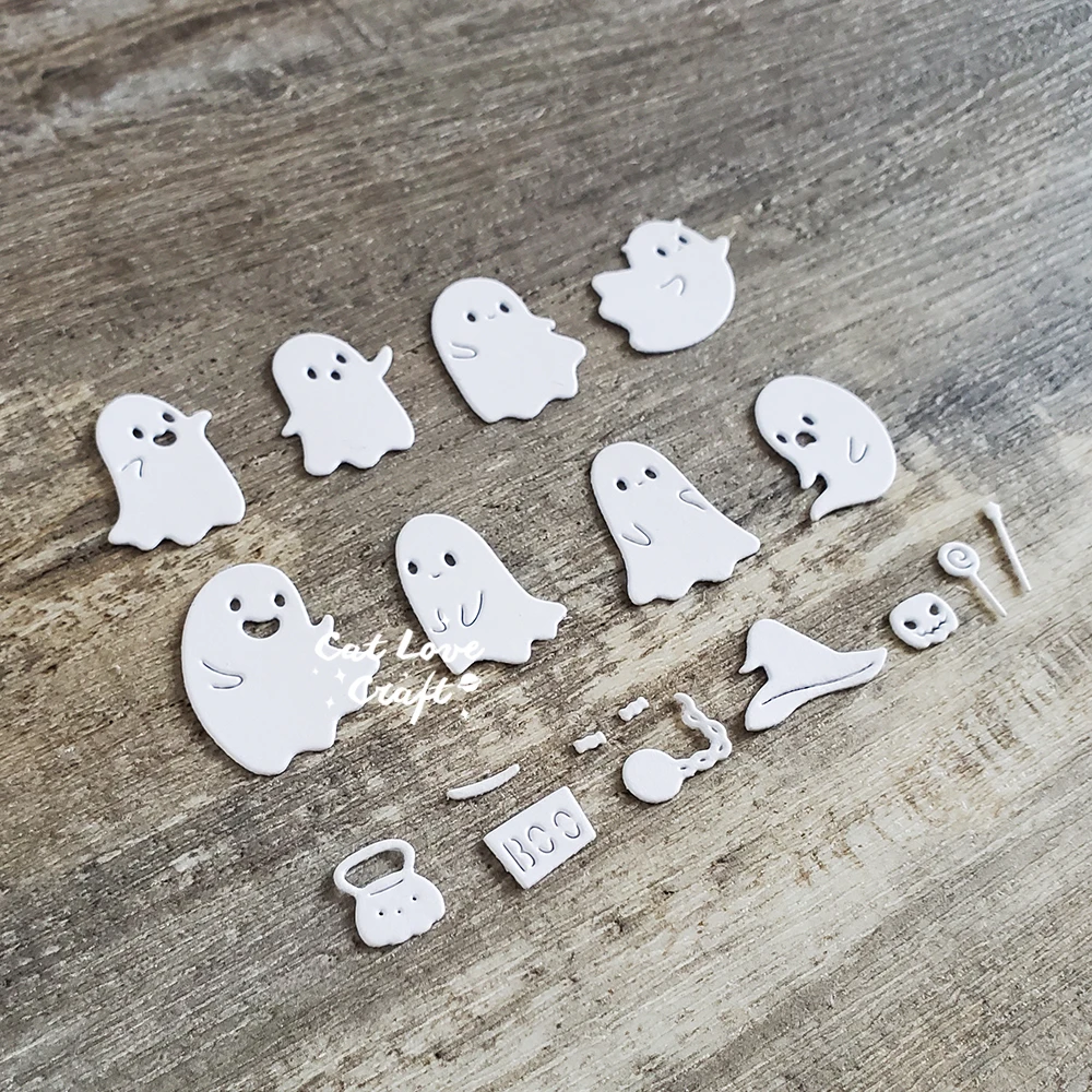 Catlove Halloween Cute Ghost Metal Cutting Dies Scrapbooking Mold Stencil Die Cuts Card Making DIY Craft Embossing New Dies For Catlove Halloween Cute Ghost Metal Cutting Dies Scrapbooking Mold Stencil Die Cuts Card Making DIY Craft Embossing New Dies For