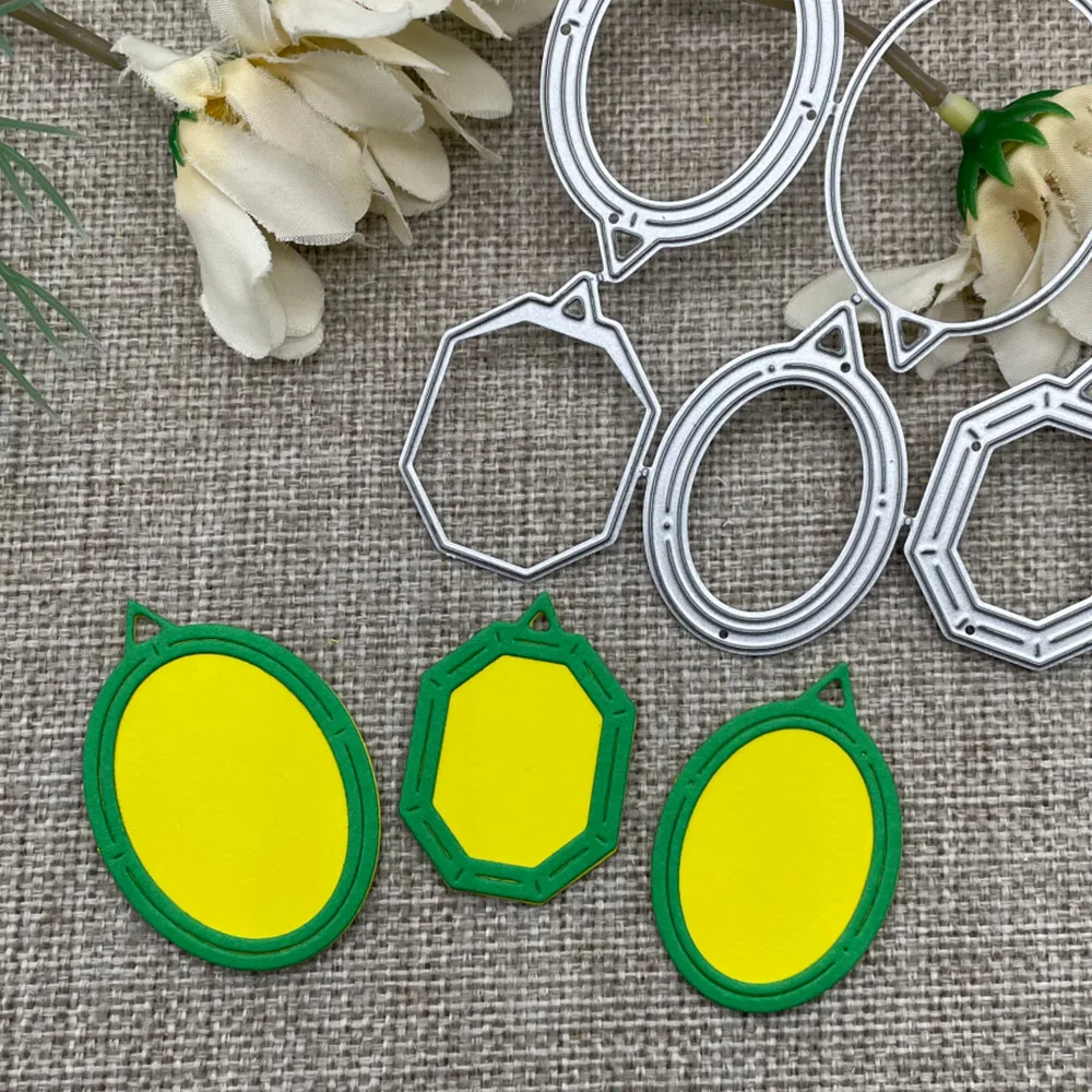 Oval Hanging Picture Frames Metal Cutting Dies Scrapbooking Card Making Craft