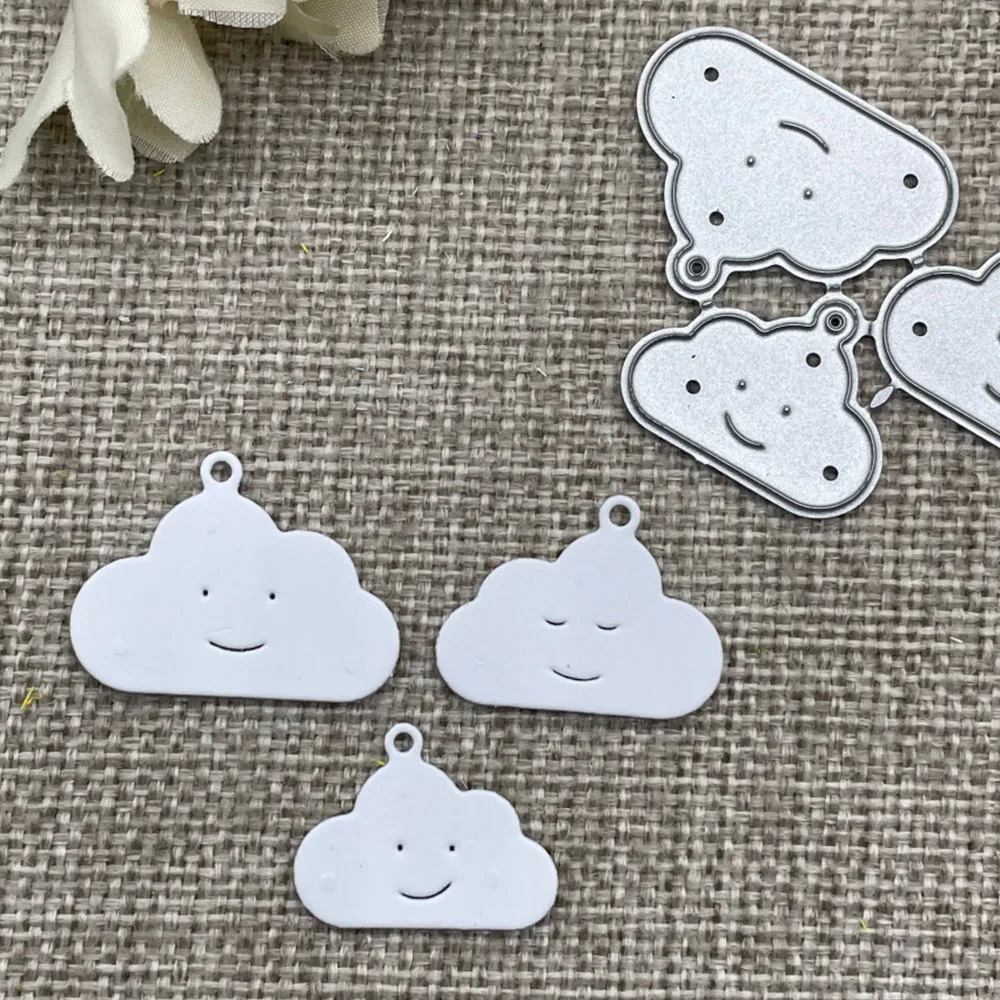Smiling Clouds Tag Metal Cutting Dies Scrapbooking Decorative Card Making Craft