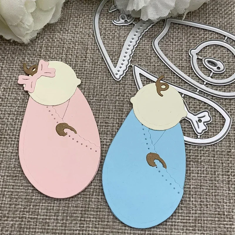 Wrapped Sleeping Baby Metal Cutting Dies Scrapbooking Card Craft