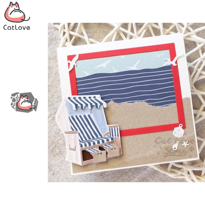Beach Chair Metal Cutting Dies Scrapbooking Decorative Card Making Craft
