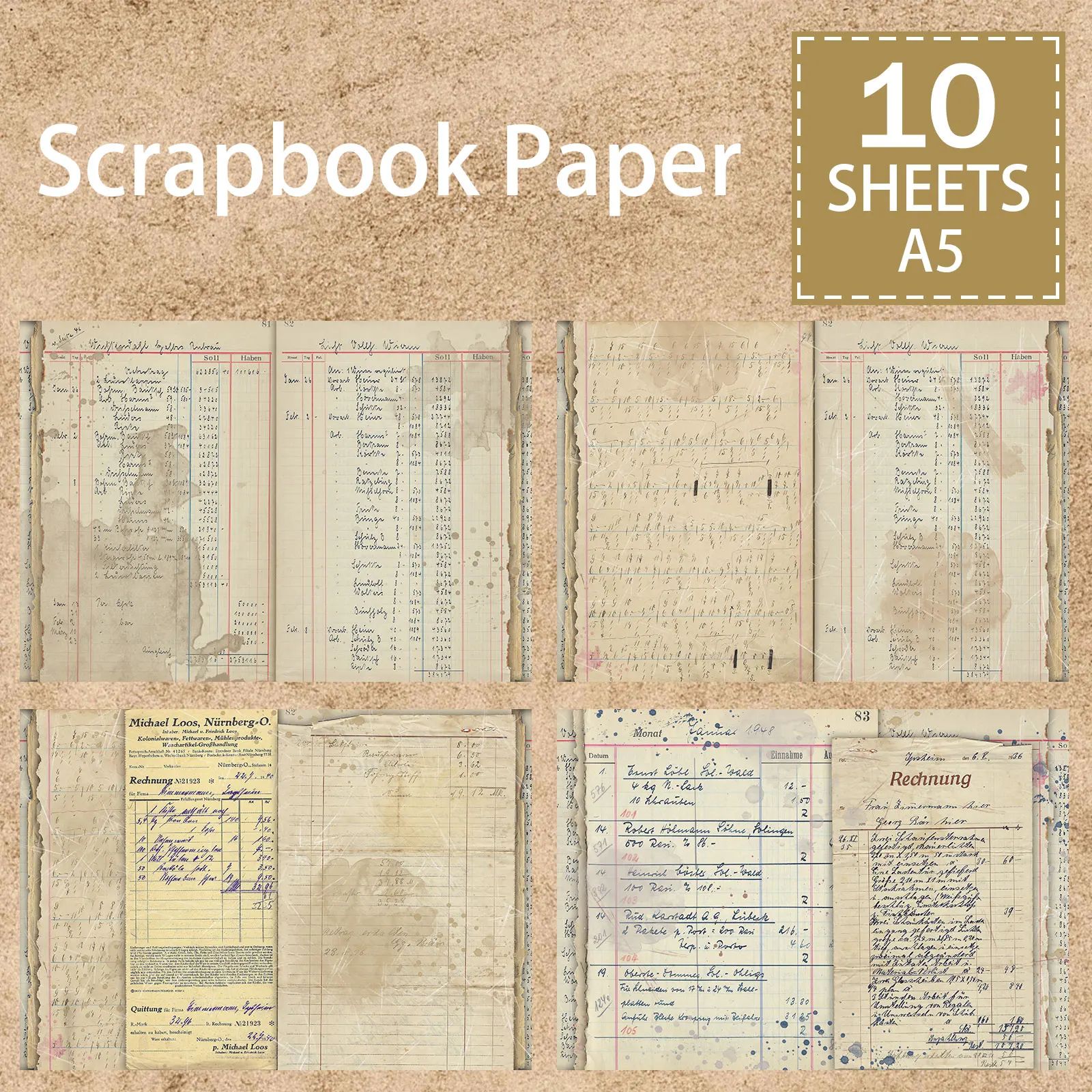 Handwritten Letter Research Paper A5 Scrapbook Card Journal Craft Paper