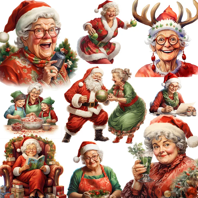 Christmas Santa Hat Grandmas Stickers Stationery Journal Scrapbooking Craft