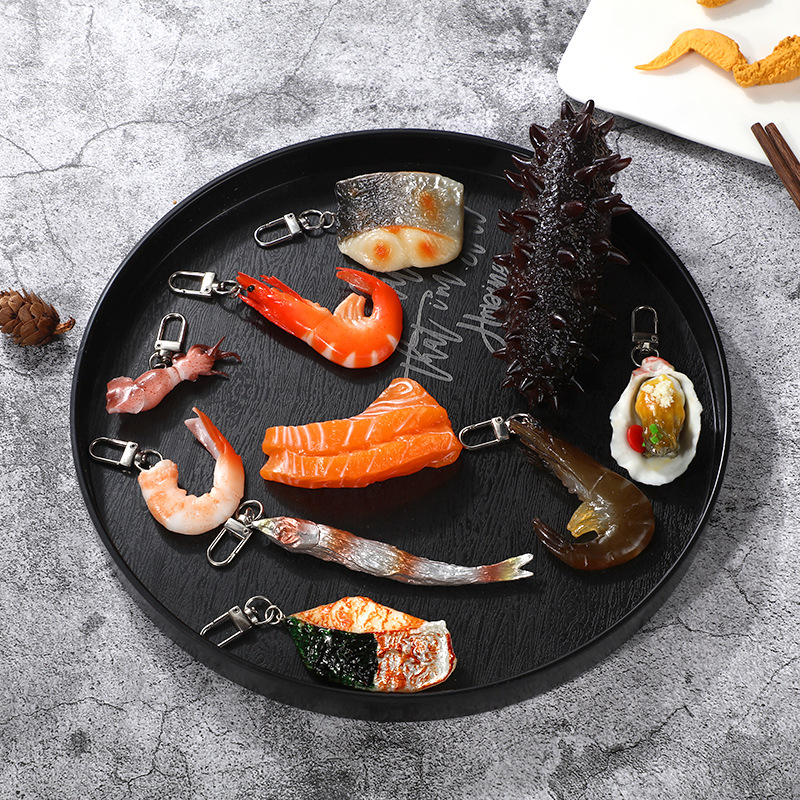 Realistic Sushi Sashimi Keychain Realistic Food Charm Kawaii