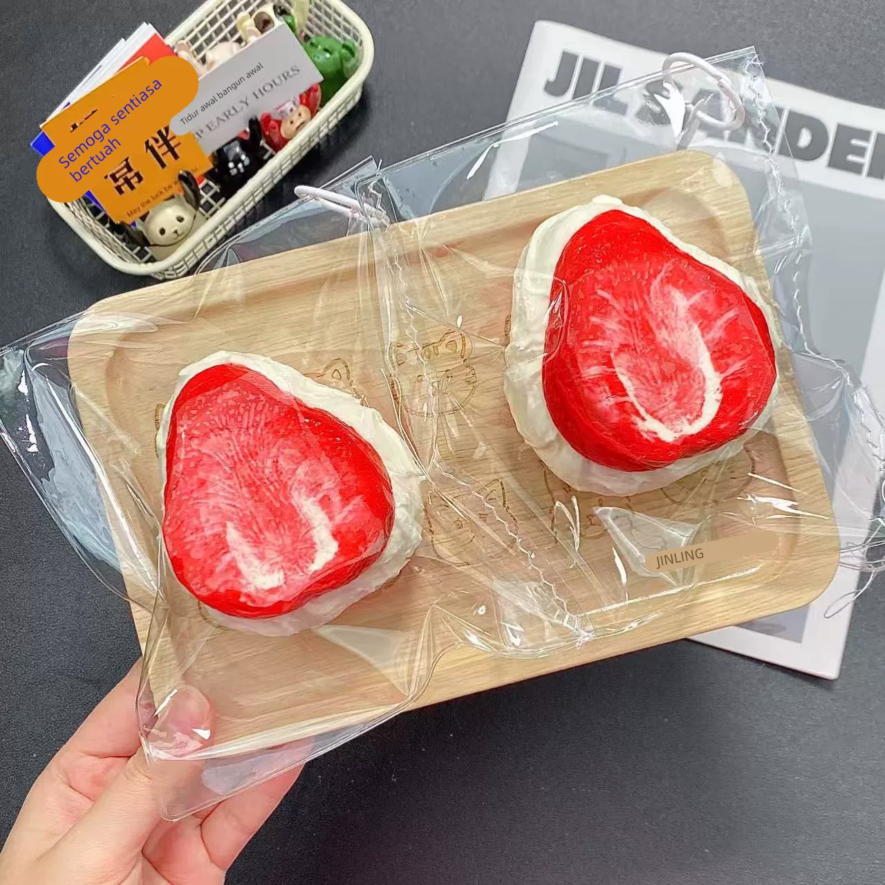 Kawaii Strawberry Cake Food Squishy Toy Slow Rising Stress Relief Fidget Toy