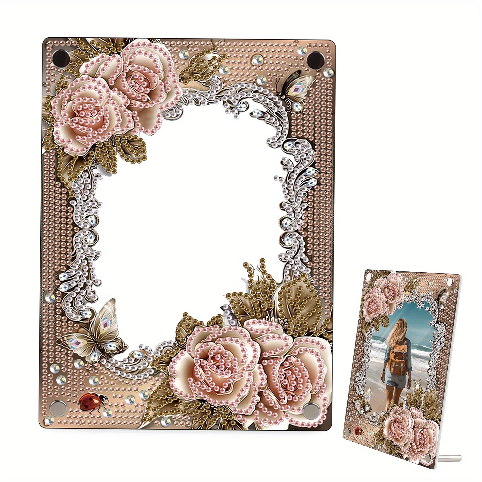 DIY 5D Diamond Art Painting Desktop Ornament Picture Frame Kit Set Desktop Decor