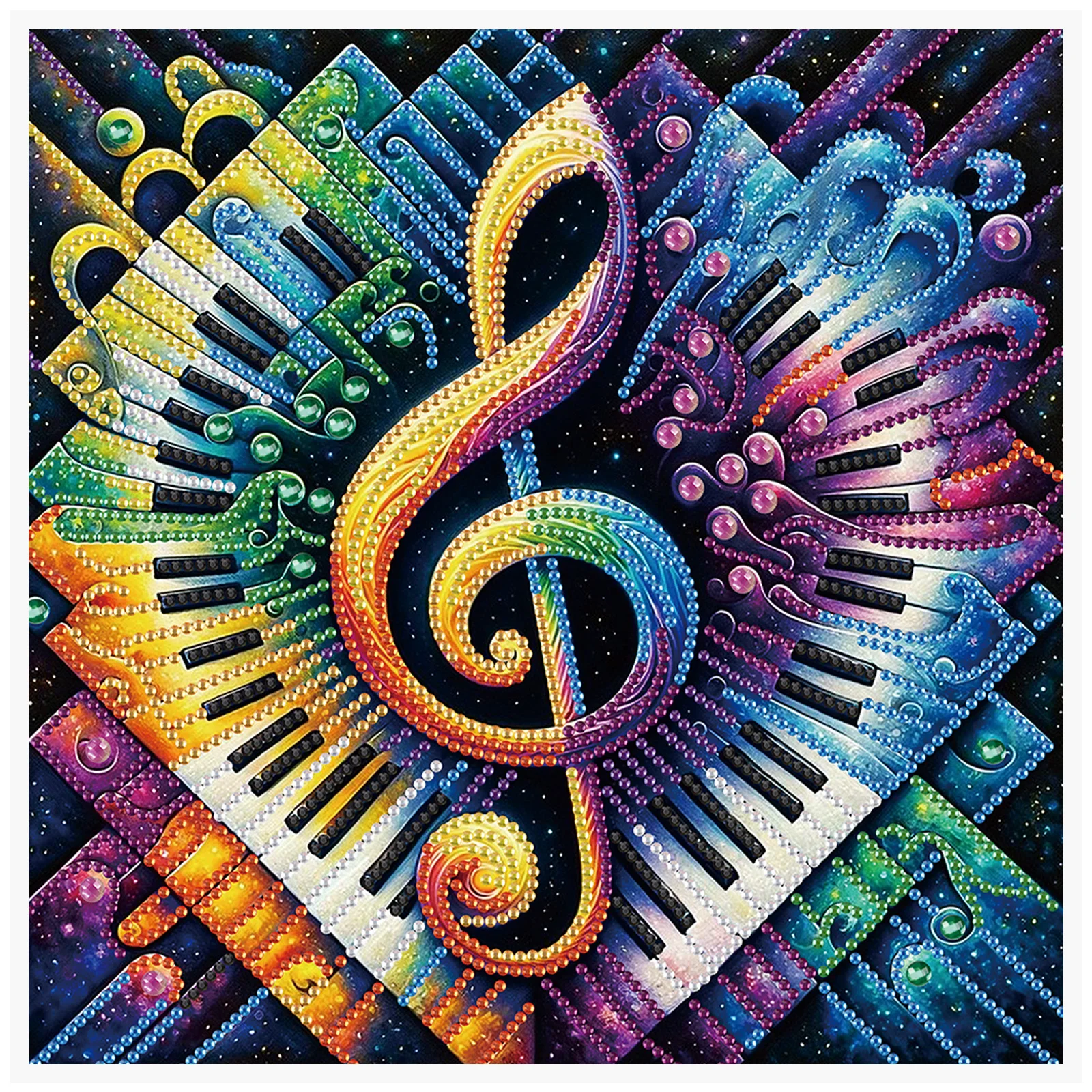 DIY Colorful Music Notes Diamond Painting Kits for Beginners Art Painting Kits